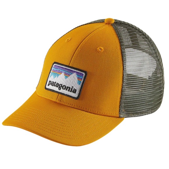 Patagonia Other - Patagonia Shop Sticker Patch LoPro Trucker Hat Ysidro Yellow Snap Back OSFA